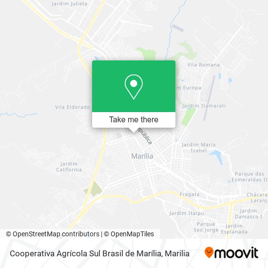 Cooperativa Agrícola Sul Brasil de Marília map