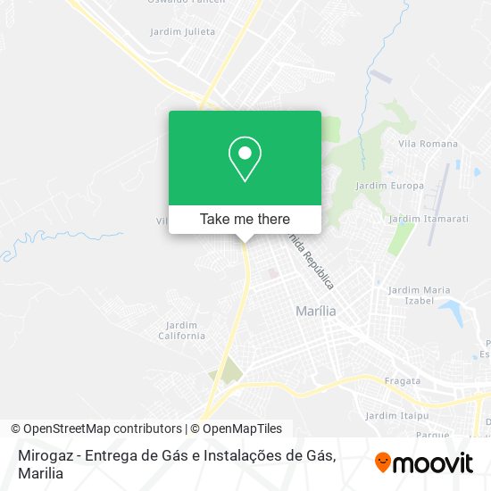 Mirogaz - Entrega de Gás e Instalações de Gás map