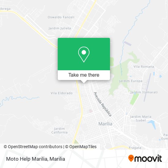 Moto Help Marilia map