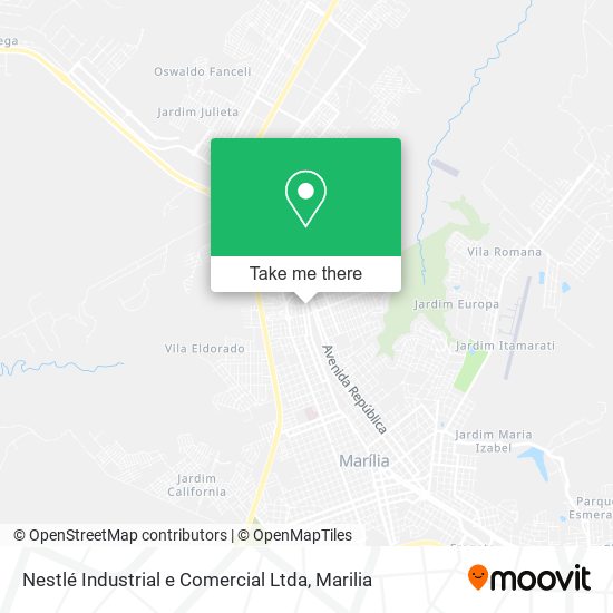 Mapa Nestlé Industrial e Comercial Ltda