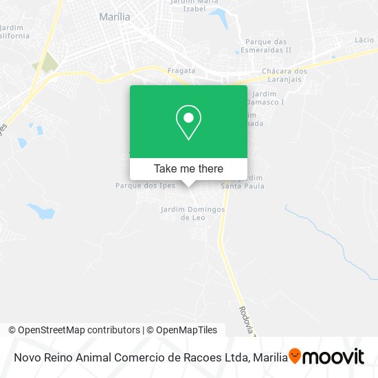 Novo Reino Animal Comercio de Racoes Ltda map