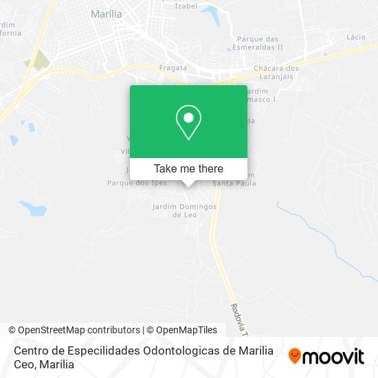 Centro de Especilidades Odontologicas de Marilia Ceo map