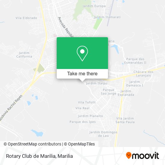 Mapa Rotary Club de Marilia