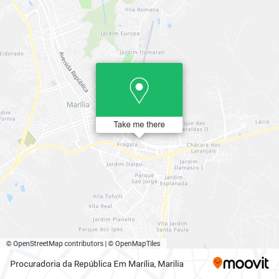 Procuradoria da República Em Marília map