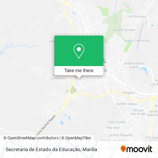 Mapa Secretaria de Estado da Educação