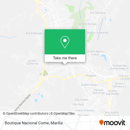 Boutique Nacional Come map