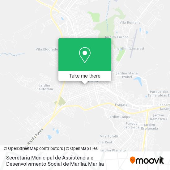 Secretaria Municipal de Assistência e Desenvolvimento Social de Marília map