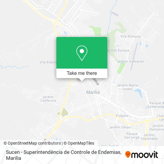 Sucen - Superintendência de Controle de Endemias map