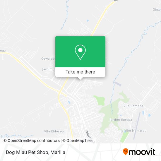 Mapa Dog Miau Pet Shop