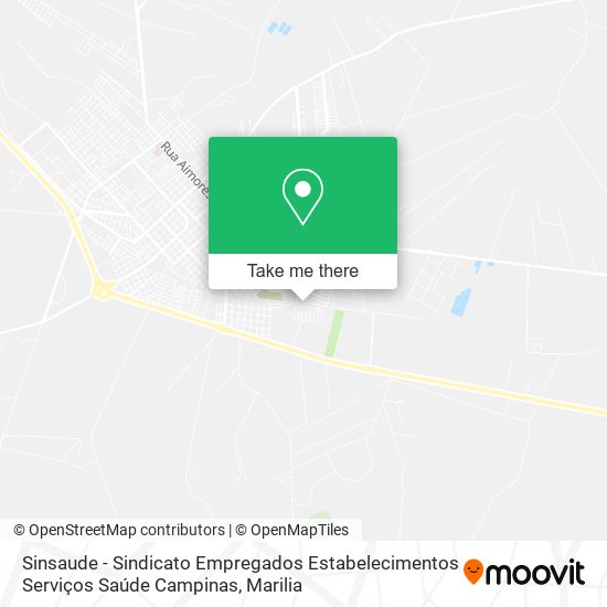 Sinsaude - Sindicato Empregados Estabelecimentos Serviços Saúde Campinas map