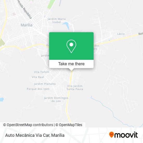 Auto Mecânica Via Car map