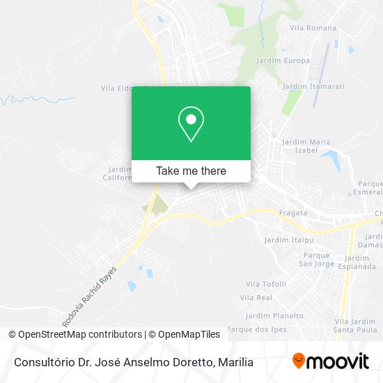 Mapa Consultório Dr. José Anselmo Doretto
