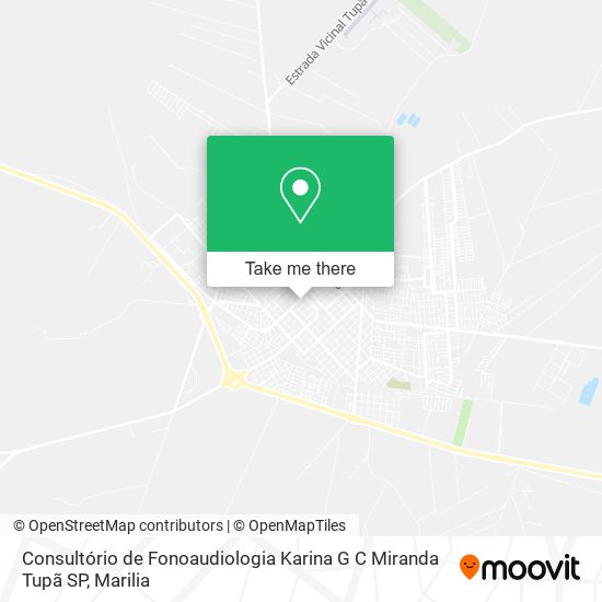 Consultório de Fonoaudiologia Karina G C Miranda Tupã SP map