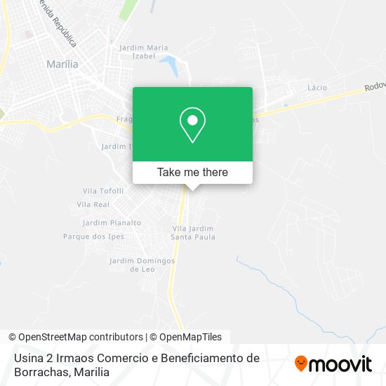 Usina 2 Irmaos Comercio e Beneficiamento de Borrachas map