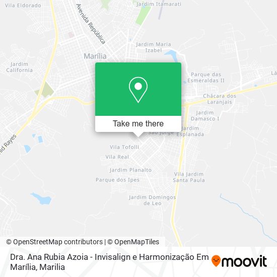 Mapa Dra. Ana Rubia Azoia - Invisalign e Harmonização Em Marília