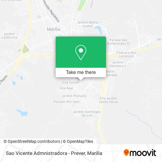 Sao Vicente Admnistradora - Prever map