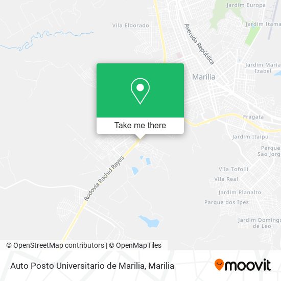 Auto Posto Universitario de Marilia map