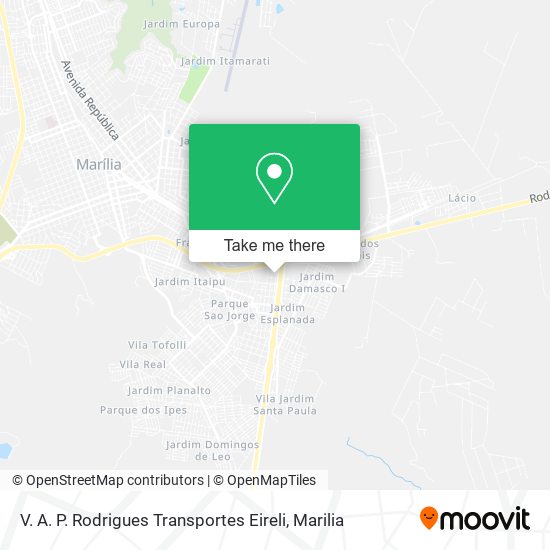 Mapa V. A. P. Rodrigues Transportes Eireli