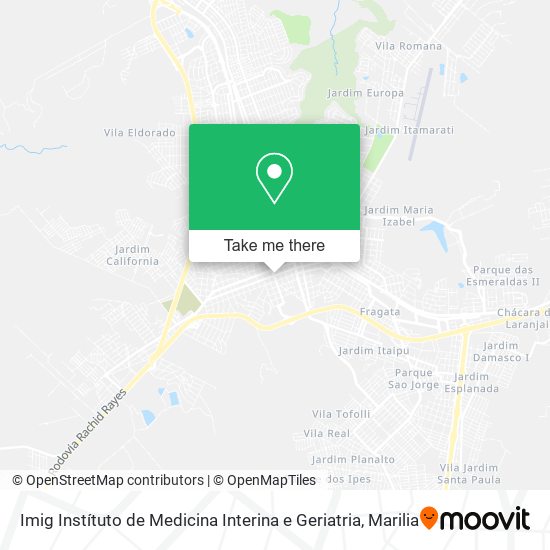 Imig Instítuto de Medicina Interina e Geriatria map