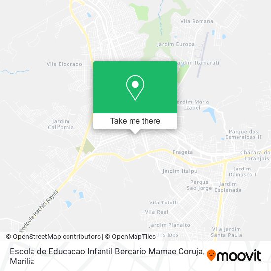 Mapa Escola de Educacao Infantil Bercario Mamae Coruja