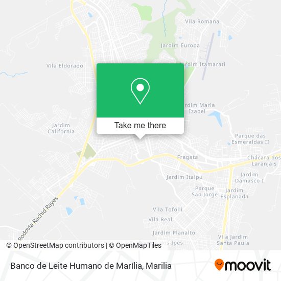 Mapa Banco de Leite Humano de Marília
