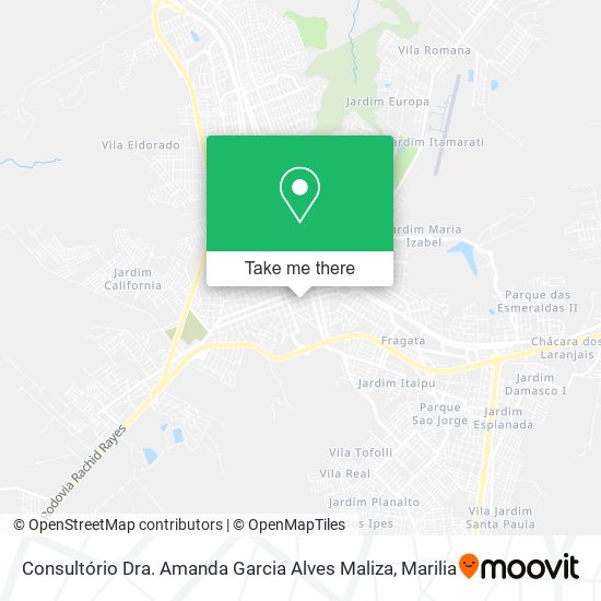 Mapa Consultório Dra. Amanda Garcia Alves Maliza