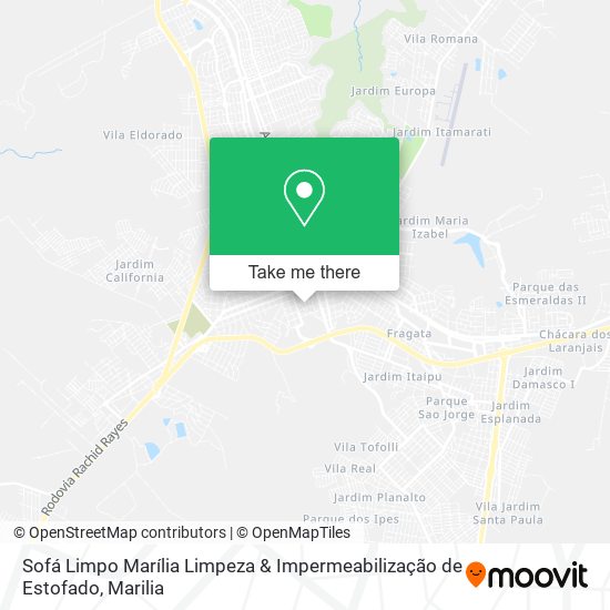 Mapa Sofá Limpo Marília Limpeza & Impermeabilização de Estofado