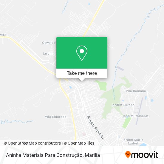 Mapa Aninha Materiais Para Construção