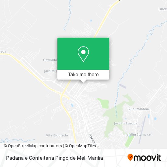 Mapa Padaria e Confeitaria Pingo de Mel