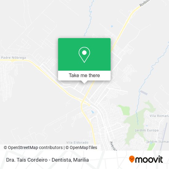 Mapa Dra. Taís Cordeiro - Dentista