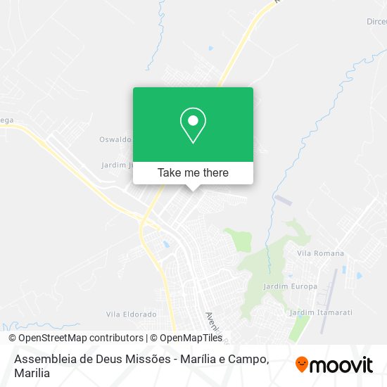 Assembleia de Deus Missões - Marília e Campo map