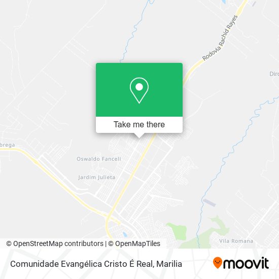 Comunidade Evangélica Cristo É Real map