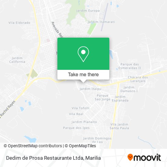 Dedim de Prosa Restaurante Ltda map