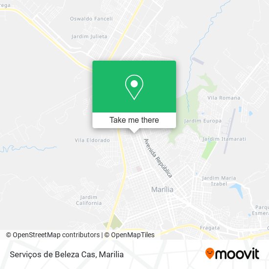 Serviços de Beleza Cas map