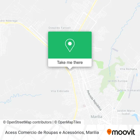 Acess Comercio de Roupas e Acessórios map