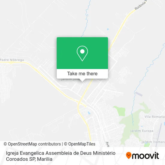Igreja Evangelica Assembleia de Deus Ministério Coroados SP map