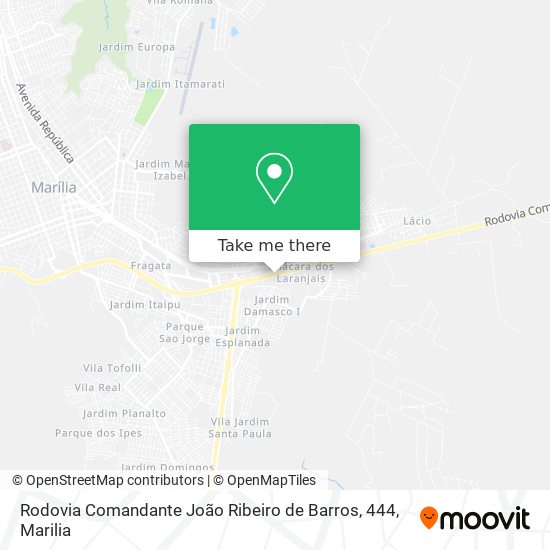 Rodovia Comandante João Ribeiro de Barros, 444 map