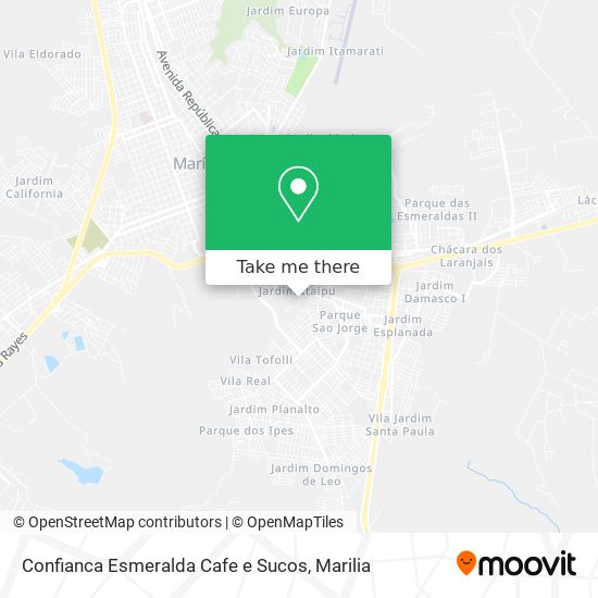 Confianca Esmeralda Cafe e Sucos map
