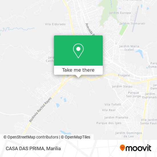 Mapa CASA DAS PRIMA