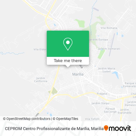 Mapa CEPROM Centro Profissionalizante de Marília