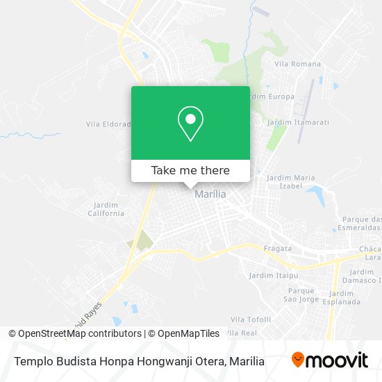 Mapa Templo Budista Honpa Hongwanji Otera