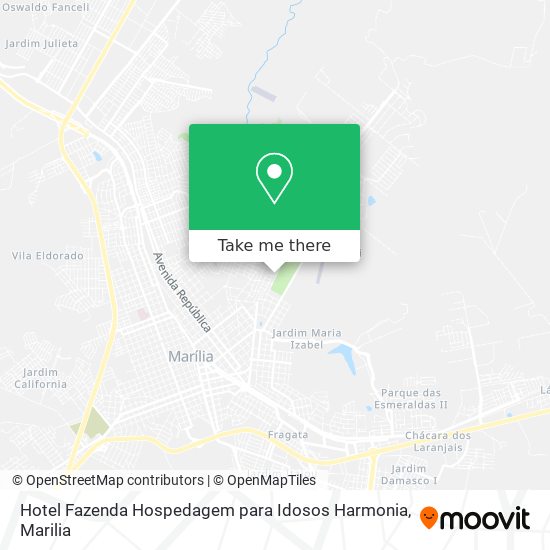 Mapa Hotel Fazenda Hospedagem para Idosos Harmonia