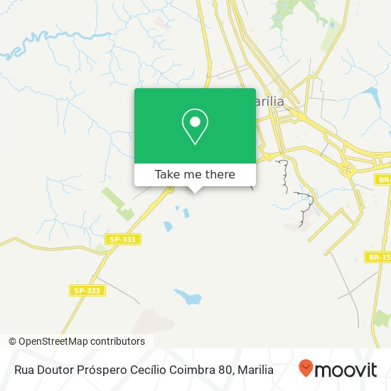 Mapa Rua Doutor Próspero Cecílio Coimbra 80