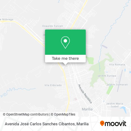 Mapa Avenida José Carlos Sanches Cibantos