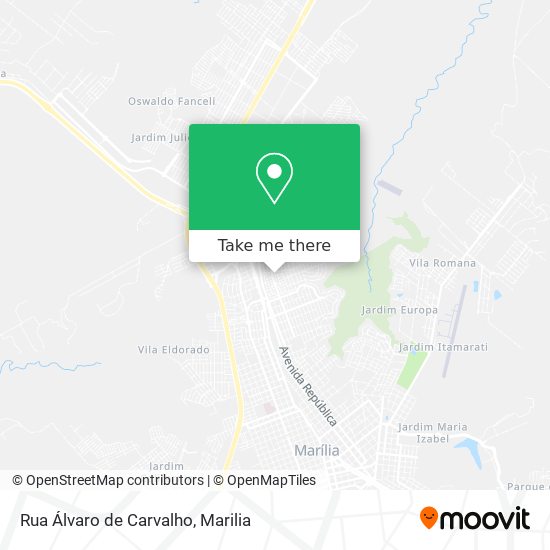 Mapa Rua Álvaro de Carvalho