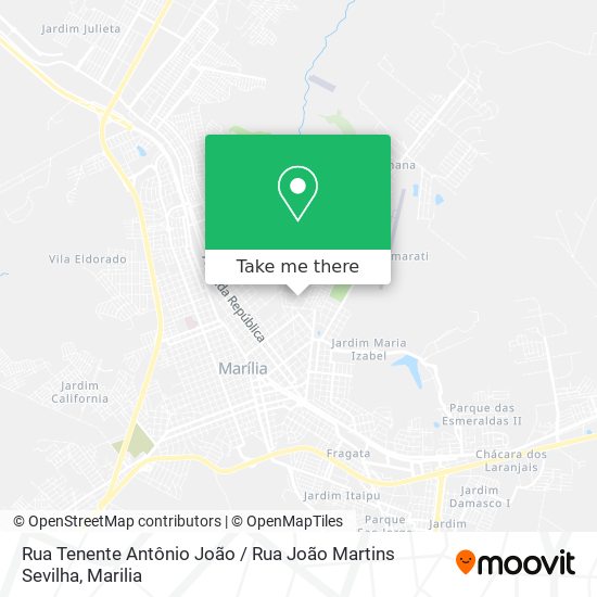 Rua Tenente Antônio João / Rua João Martins Sevilha map