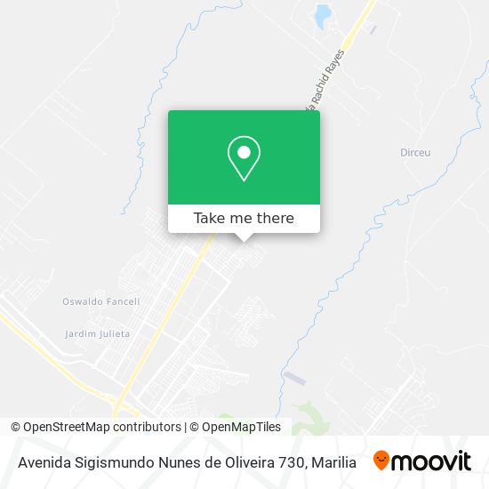 Avenida Sigismundo Nunes de Oliveira 730 map