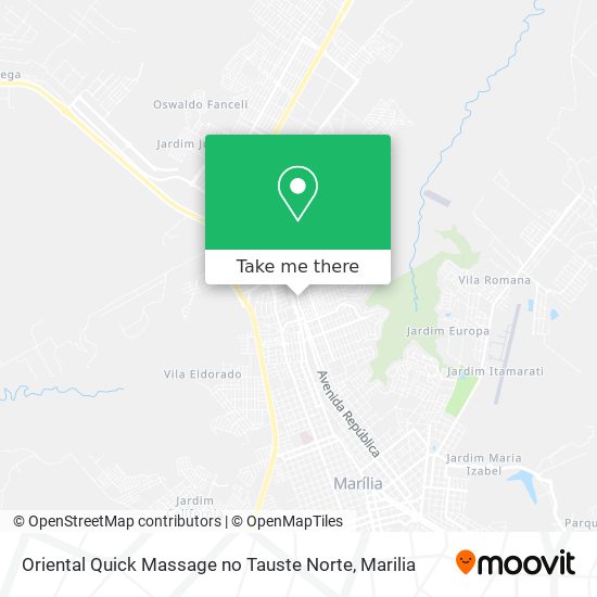 Mapa Oriental Quick Massage no Tauste Norte