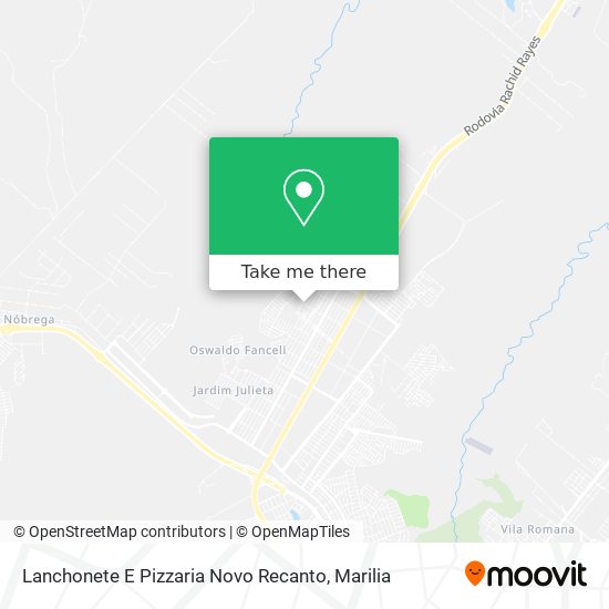 Lanchonete E Pizzaria Novo Recanto map