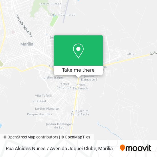 Rua Alcides Nunes / Avenida Jóquei Clube map